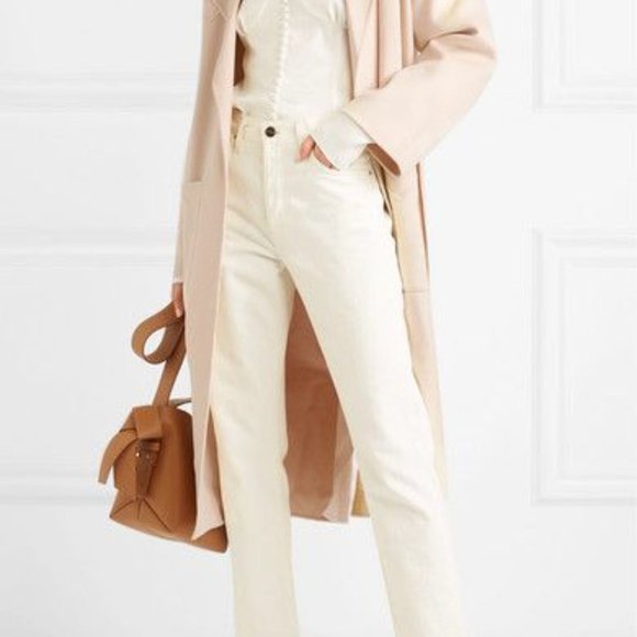 Celine Pants - CELINE WOOL BLEND CREAM PANTS